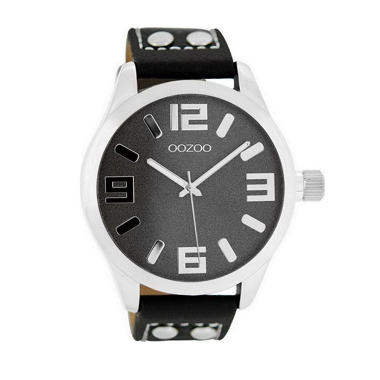 OOZOO Timepieces Black Leather Strap C8463