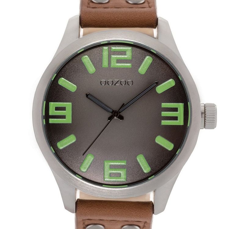OOZOO Timepieces Brown Leather Strap C8464