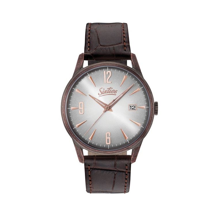 SIXTIES Brown Leather Strap RGAL-02-5