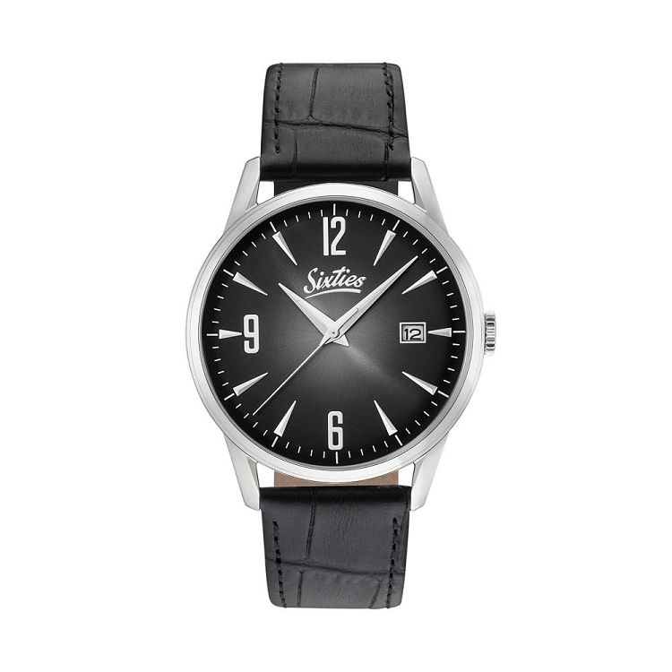 SIXTIES Black Leather Strap SL-01-1