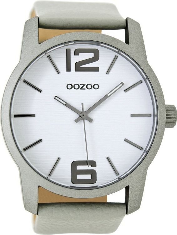 OOZOO Timepieces Grey Leather Strap C9085