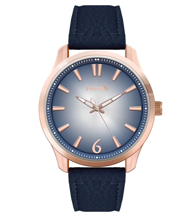 Ferendi Glare Blue Leather Strap 9965-4