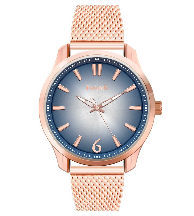 Ferendi Glare Rose Gold Stainless Steel Bracelet 9965-104