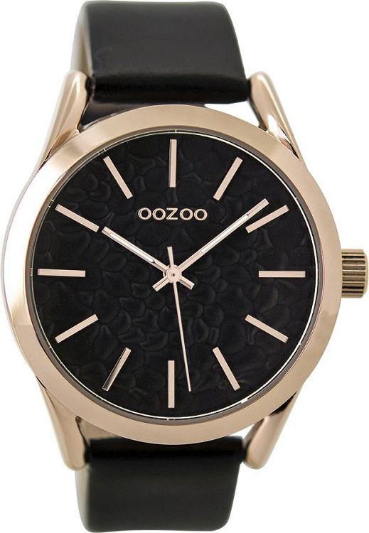 OOZOO Timepieces Black Leather Strap C9474