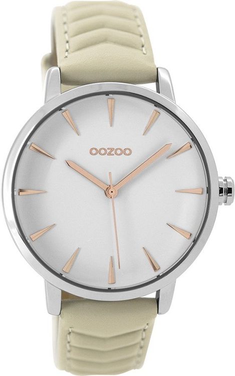 OOZOO Timepieces Beige Leather Strap C9505