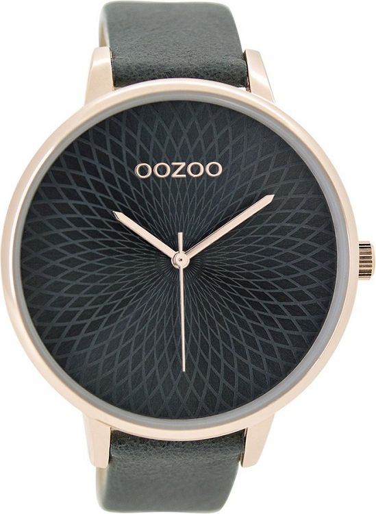 OOZOO Timepieces Grey Leather Strap C9524