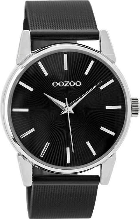 OOZOO Timepieces Black Metallic Bracelet C9551