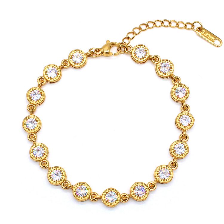 Βραχιόλι Ριβιέρα Από Ατσάλι Επιχρυσωμένο MI21881