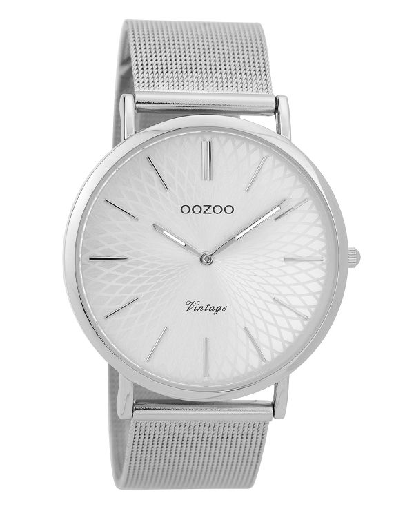 OOZOO Τimepieces Vintage Silver Metallic Bracelet C9340