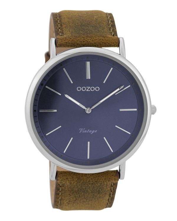 OOZOO Τimepieces Vintage Brown Leather Strap C9358