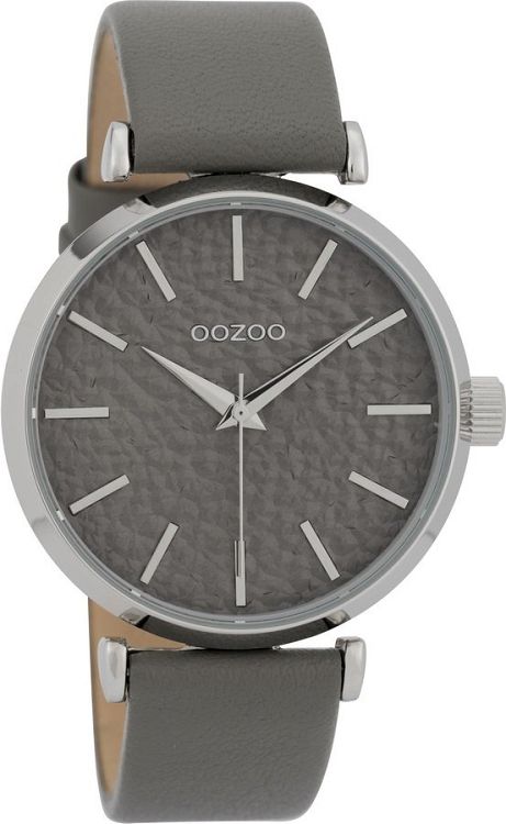 OOZOO Timepieces Grey Leather Strap C9668
