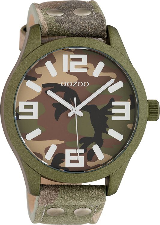 OOZOO Timepieces Camo Leather Strap C1067