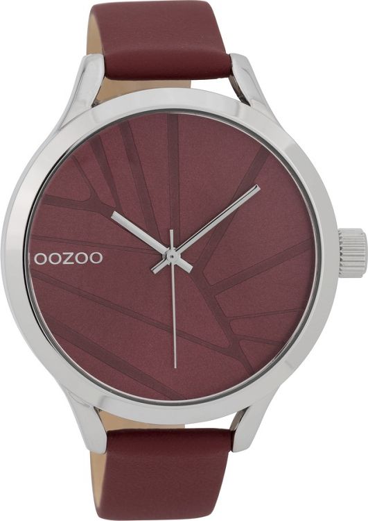 OOZOO Timepieces XL Bordeaux Leather Strap C9682