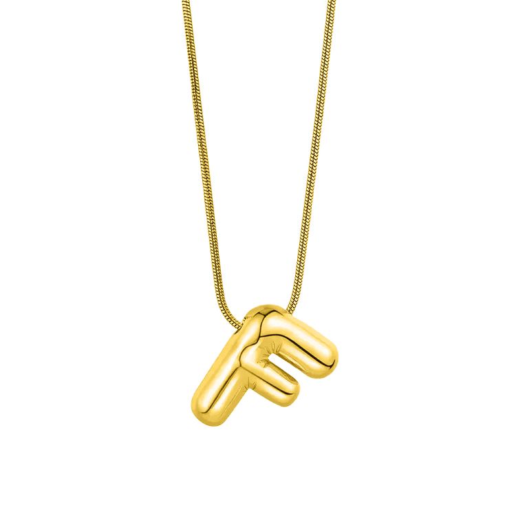 Κολιέ Φίδι Από Ατσάλι Επιχρυσωμένο 24Κ Με Μονόγραμμα Ba