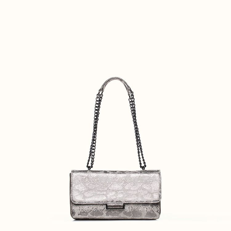 Grey Metallic Shoulder Bag - Shoulder Bag by Christina Malle CM97016