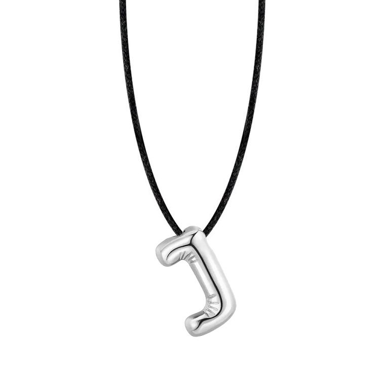 Κολιέ Από Κορδόνι Με Μονόγραμμα Balloon Από Ατσάλι MI13