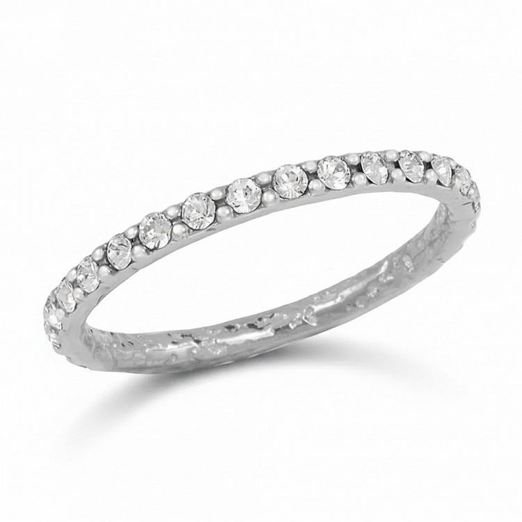 Δαχτυλίδι Από Ασήμι 925 Επιπλατινωμένο Με Swarovski EX39398