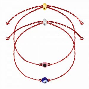 Σετ Βραχιόλια Μαρτάκι Με Ματάκι Ροζ και Μπλε AA21090