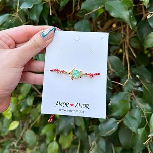 Βραχιόλι Μαρτάκι Με Χελώνα Τιρκουάζ AA21093