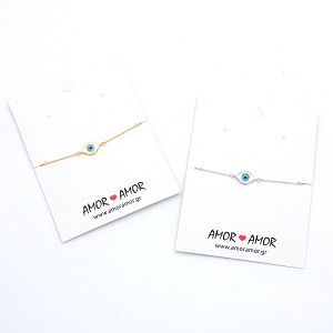 Βραχιόλι Από Ασήμι 925 Επιχρυσωμένο Με Ματάκι TM21893