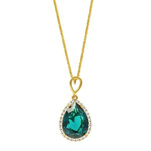 Κολιέ Από Ασήμι 925 Επιχρυσωμένο Με Swarovski EX10906