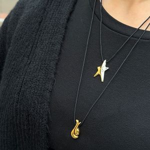 Κολίε Γούρι 2026 Επιχρυσωμένο  Σε Κορδόνι AA13743