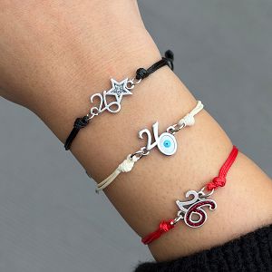 Βραχιόλι Γούρι 2026 Με Αστέρι Από Glitter AA21842