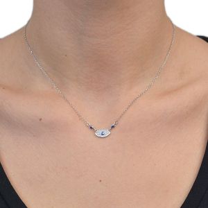 Κολιέ Από Ασήμι 925 Επιπλατινωμένο Με Ματάκι KΟ13211