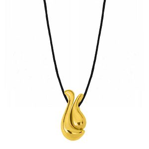 Κολίε Γούρι 2026 Επιχρυσωμένο  Σε Κορδόνι AA13743