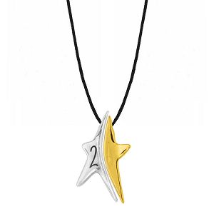 Κολίε Γούρι 2026 Επιχρυσωμένο Αστέρι  Σε Κορδόνι AA13751