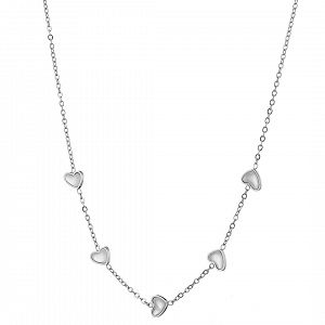 Κολίε Από Ατσάλι Με Καρδιές AS13773