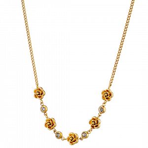 Κολίε Από Ατσάλι Με Τριαντάφυλλα AS13775