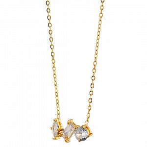 Κολίε Από Ατσάλι Επιχρυσωμένο 24Κ AS13782