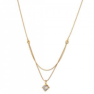 Κολίε Από Ατσάλι Επιχρυσωμένο 24Κ AS13784