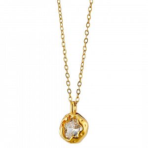 Κολίε Από Ατσάλι Επιχρυσωμένο 24Κ AS13806