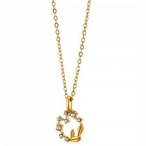 Κολίε Από Ατσάλι Επιχρυσωμένο 24Κ AS13812