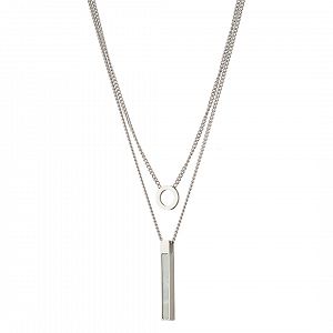 Διπλό Κολίε Από Ατσάλι AS13822