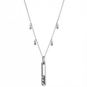 Κολίε Από Ατσάλι Με Ζιργκόν AS13832