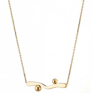 Κολίε Από Ατσάλι Επιχρυσωμένο 24Κ AS13839