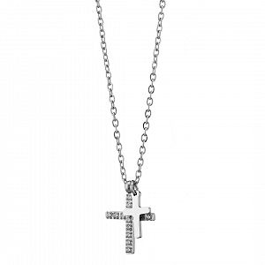 Κολίε Από Ατσάλι Με Σταυρό AS13850