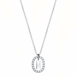 Κολιέ Από Ασήμι 925 Με Μονόγραμμα Και Swarovski Διάφανα EX15336