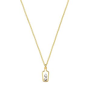 Κολιέ Από Ασήμι 925 Επιχρυσωμένο Με Καρδιές Swarovski EX15407