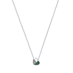 Κολιέ Από Ασήμι 925 Με Καρδιά Από Swarovski Πράσινα EX15430