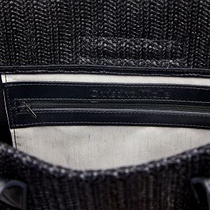Black Straw Shopper Bag - Shoulder Bag by Christina Malle CM96445