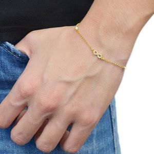 Βραχιόλι Από Ασήμι 925 Επιχρυσωμένο Με Άπειρο ΚΟ20577