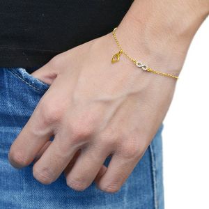 Βραχιόλι Από Ασήμι 925 Επιχρυσωμένο Με Άπειρο ΚΟ20581