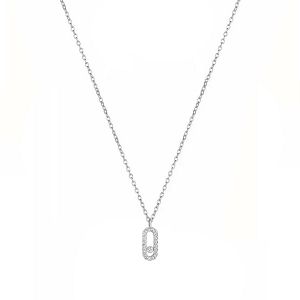 Κολίε Από Ατσάλι Με Ζιργκόν MI13738