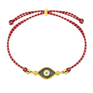 Βραχιόλι Μαρτάκι Με Ματάκι Glitter Μαύρο AA21077