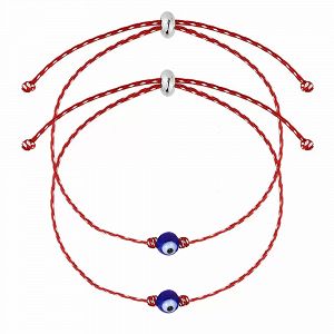 Σετ Βραχιόλια Μαρτάκι Με Ματάκι Μπλε AA21087