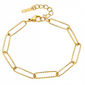 Βραχιόλι Από Ατσάλι Επιχρυσωμένο 24Κ AS21490